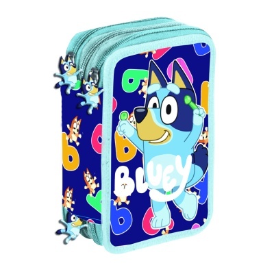 Estojo com material Miniplay Bluey triplo