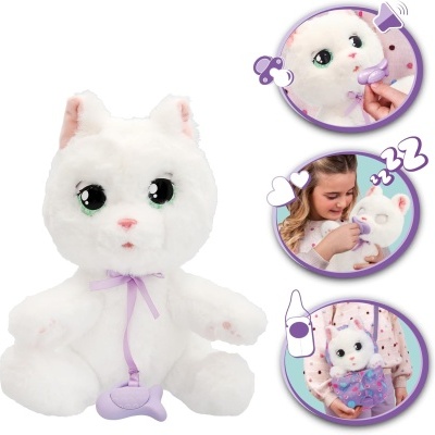 Baby Paws - Peluche interativo Gato branco ㅤ