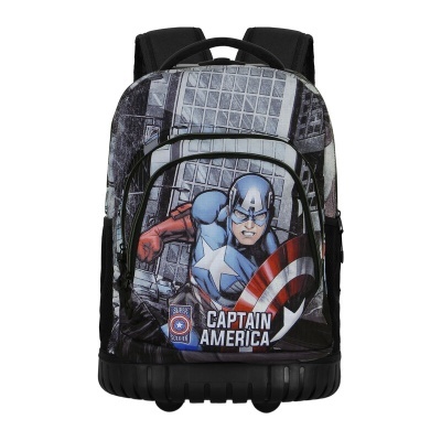 Trolley Escolar Defender Capitan America Marvel 47cm