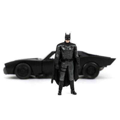 Set figura Batman + carro Batmobile metal The Batman DC Comics
