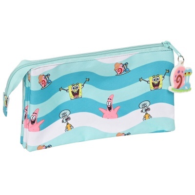 Porta-lápis Stay Positive Bob Esponja triplo