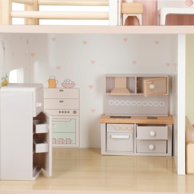 Casa de Bonecas de Madeira 2 andares - woomax