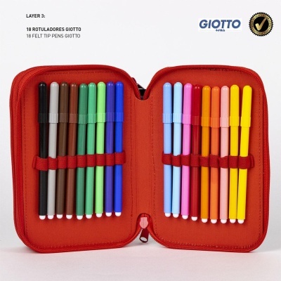 Estojo com material triplo Avengers