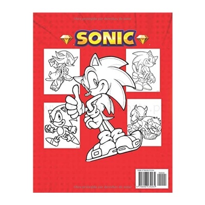 Livro de pintar Sonic