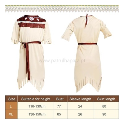 Fato de índio(a) com acessórios