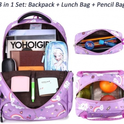 Pack Escolar Unicorn pink rainbow