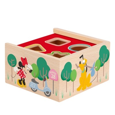Cubo formas madeira Mickey Minnie Disney woomax