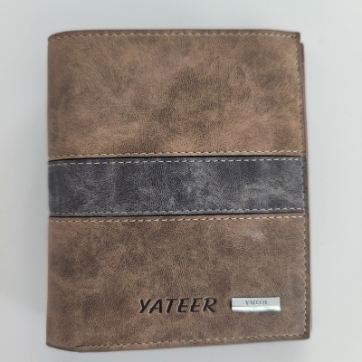 Carteira em couro camel yateer