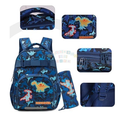 Conjunto Escolar Dinosaur Blue