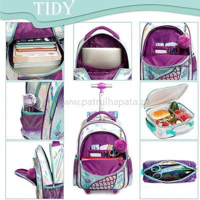 Pack Trolley Escolar Purple Sirena