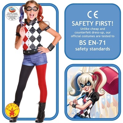 Fato de Harley Quinn para menina - DC Superhero meninas
