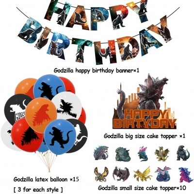 Kit aniversário Dinossauros Godzilla