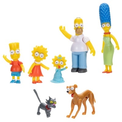 Blister 7 figuras Família Os Simpsons 6cm
