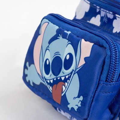 Mala pequena azul com estampa do personagem Stitch