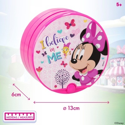 Set de maquiagem redondo com 3 níveis Minnie