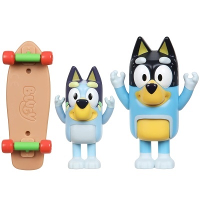 Bluey - Pack Pool Skateboard, com 2 figuras Pai Brandit