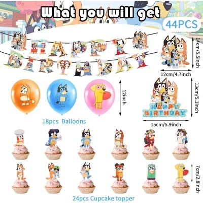 Kit aniversário Bluey e Bingo