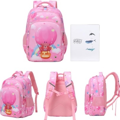 Conjunto Escolar Ursinho balão - Mochila + lancheira + porta-lápis
