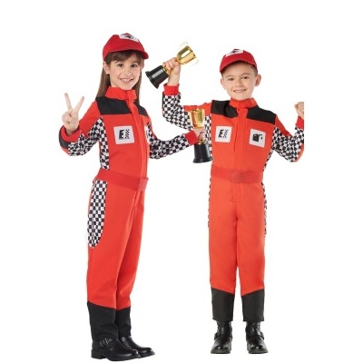 Fato de piloto infantil vermelho