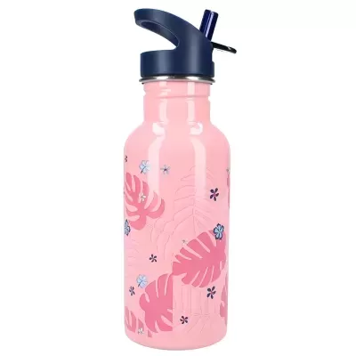 Garrafa térmica alumínio 500ml rosa Stitch