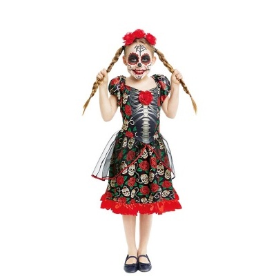 Fato de Catrina Dia dos Mortos para menina