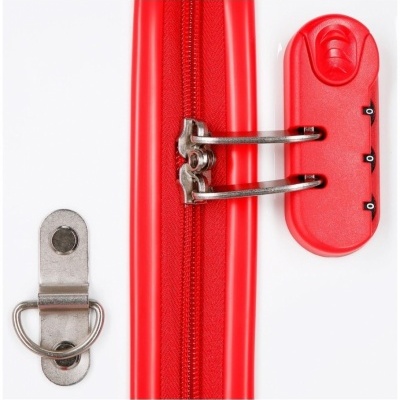 Fecho e cadeado combinado vermelho de mala com fecho metálico e zíper