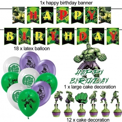 Kit aniversário Hulk Avengers