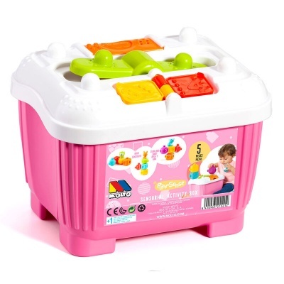 Caixa atividades rosa 4 pcs