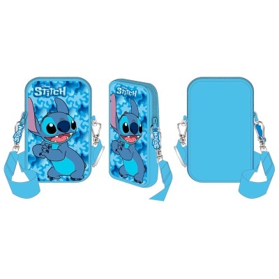 Bolsa de transporte para telemóvel / Smartphone Stitch Disney azul