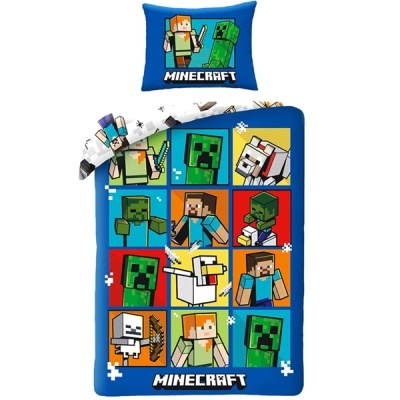Capa de Edredão Minecraft Creepers