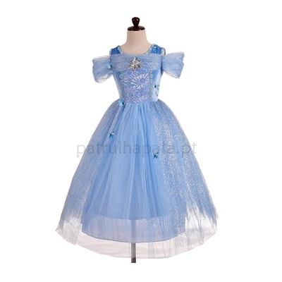 Fato Cinderela Princesa com acessórios