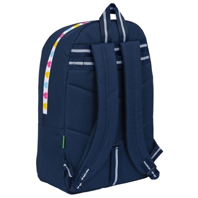 Mochila Escolar Love Benetton 46cm adaptável