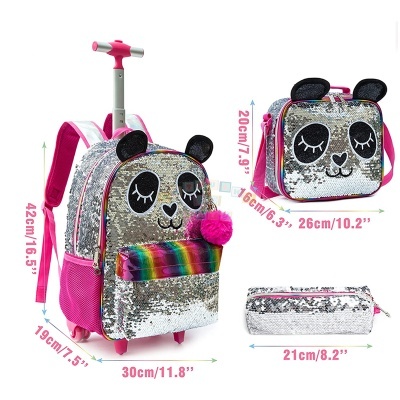 Conjunto Trolley Escolar Silver Panda