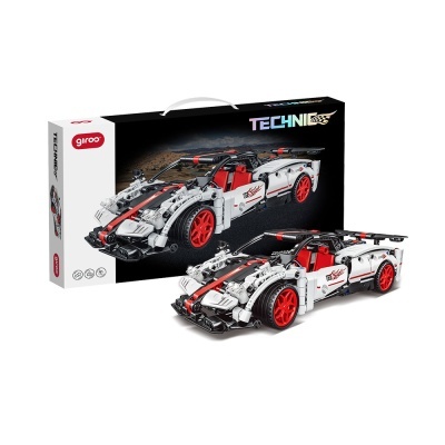 GIROS ENCAIXES 8+ TECHNIC RACING CAR PULLBACK BRANCO