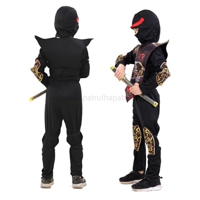 Fato de ninja com acessórios