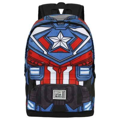 Mochila Escolar Tekk Costume Capitan America Marvel 41cm