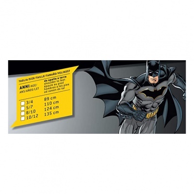 Gráfico de tamanhos para capacete infantil com desenho de Batman