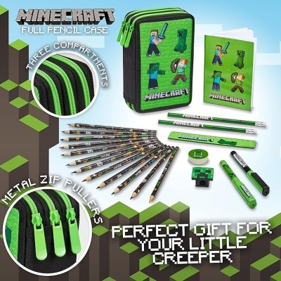 Estojo com material triplo Minecraft