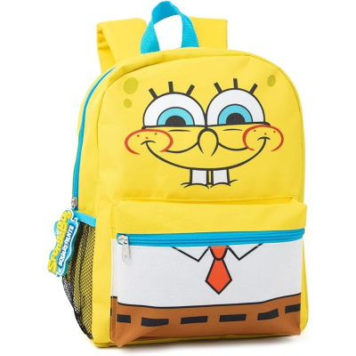 Conjunto Escolar Sponge Bob - Mochila + lancheira + porta-lápis + garrafa