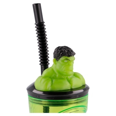 Copo de Plástico Figura Hulk 3D de 360 ml