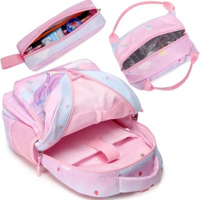 Pack Escolar Unicorn rainbow hair