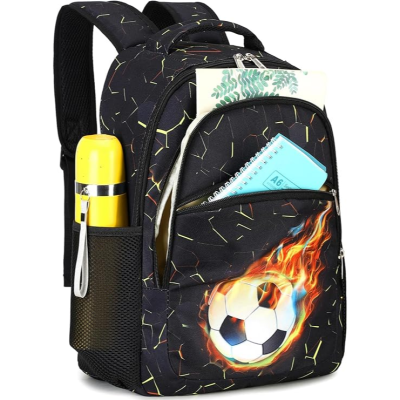 Conjunto Escolar Futebol Fire - Mochila + lancheira + porta-lápis