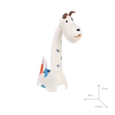 Suporte de secretária em forma de girafa com marcadores