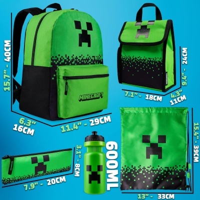 Conjunto escolar completo Minecraft