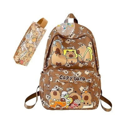 Mochila Escolar Capivara - Capybara 43 cm + estojo