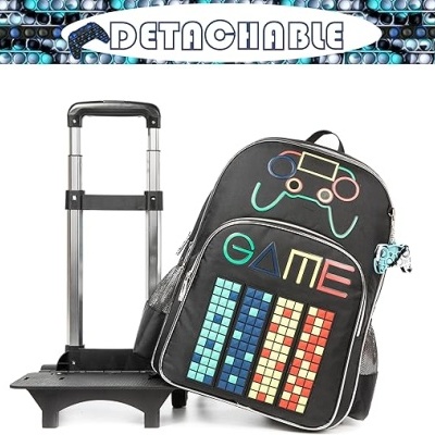 Conjunto Escolar Trolley Gamer - Trolley + lancheira + porta-lápis