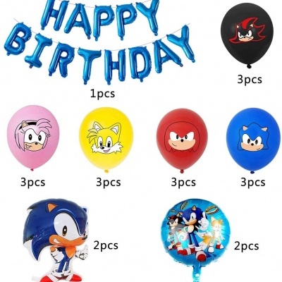 Balões de aniversário Sonic