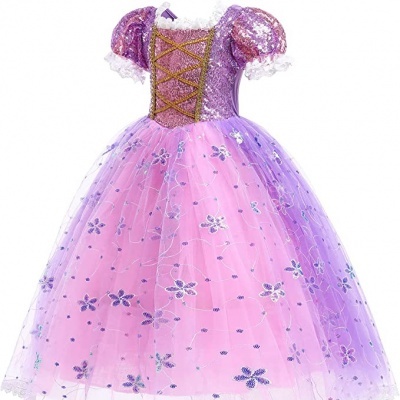 Fato Rapunzel Princesa com acessórios