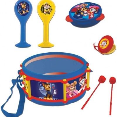 Jogo infantil de bateria com personagens da Paw Patrol colorido