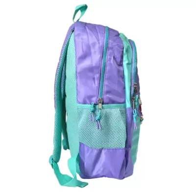 Mochila Escolar Colorblock lilás Luluca 42 cm